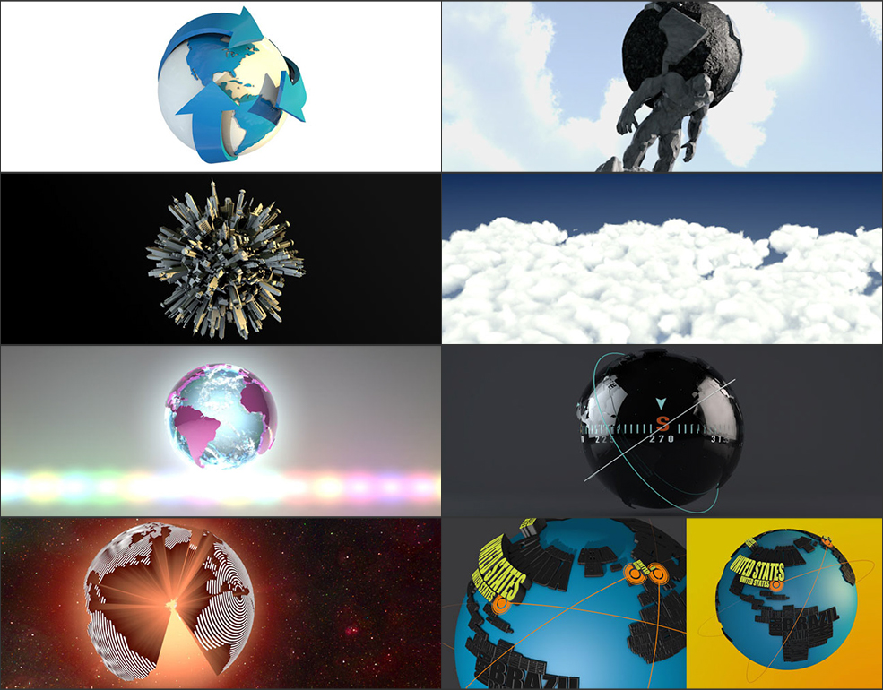 50个C4D地球预设模型包 The Pixel Lab Earth and Globe Pack