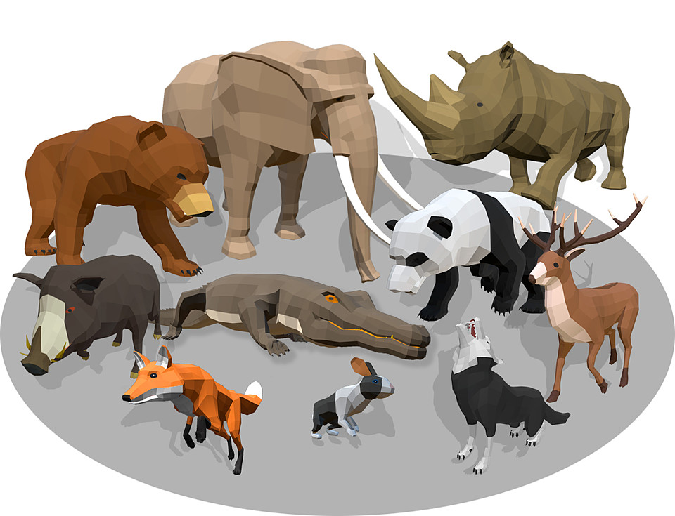 Cubebrush - Animals Africa Cartoon Collection - Animated 01