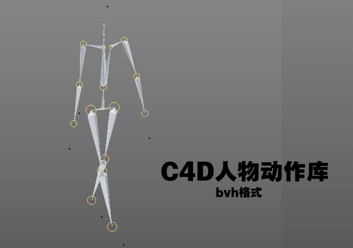 53个C4D人物动作库（BVH）