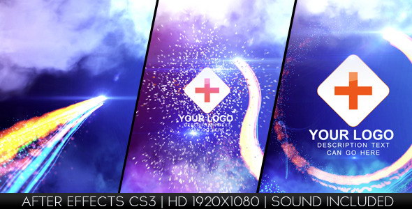AE模版：绚丽光线粒子LOGO展示 VideoHive Light Streak Logo Reveal