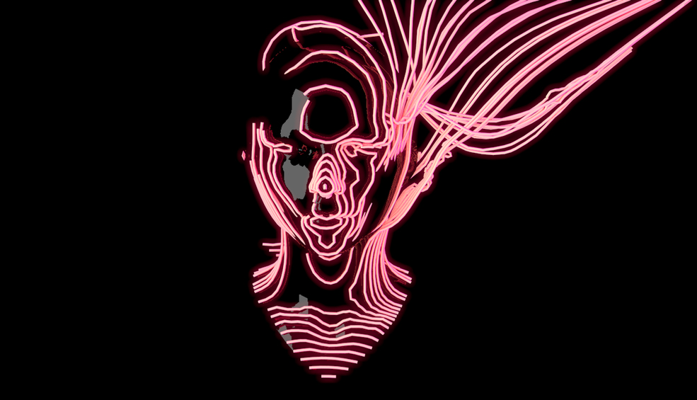 C4D头像线条运动图形动画工程 Motion Graphics