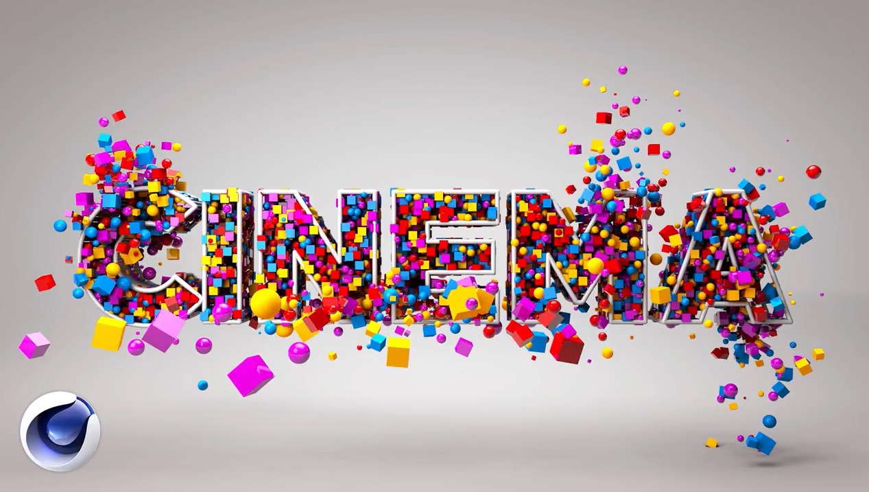 C4D模型元素填充文字教程 Cinema 4D Tutorial - Random Fancy Text Effect