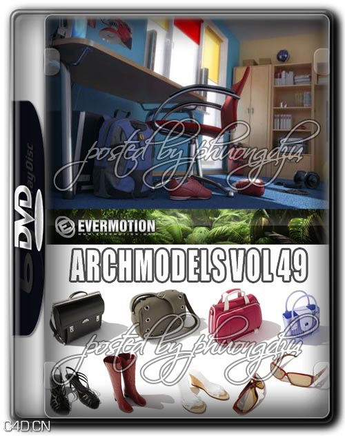 箱包鞋帽3D模型合集 Evermotion Archmodels Vol 49 MAX