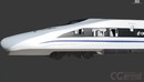 高仿铁路局动车crh5列车模型，带动画材质-缩略图