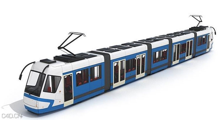 火车/地铁C4D模型 The subway 3D model
