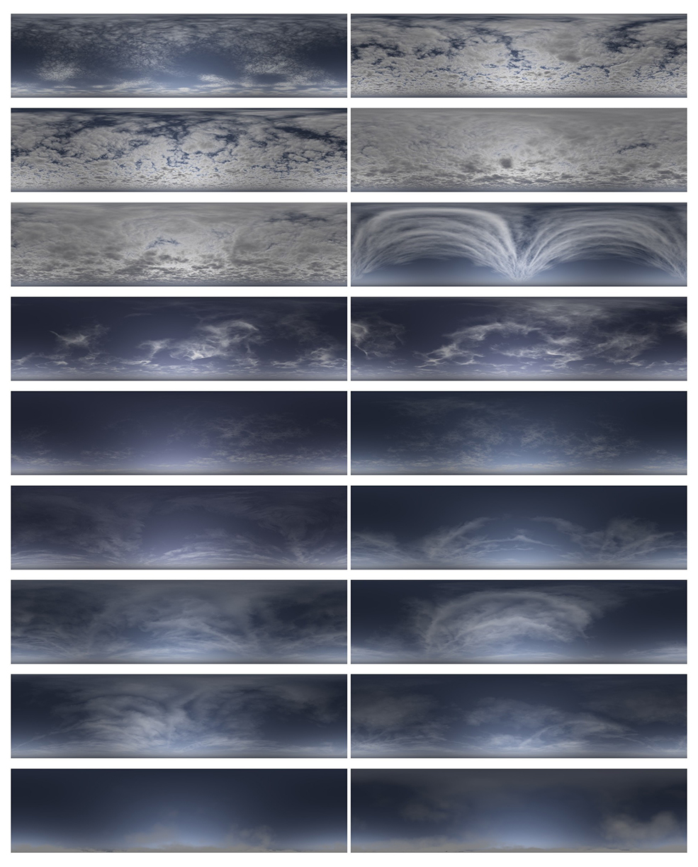 高动态天空贴图素材 ArtStation Marketplace – 90+ HDR Clouds With Masks