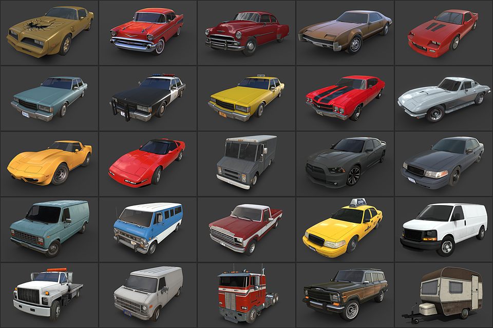 Cubebrush - American Cars Ultimate Collection