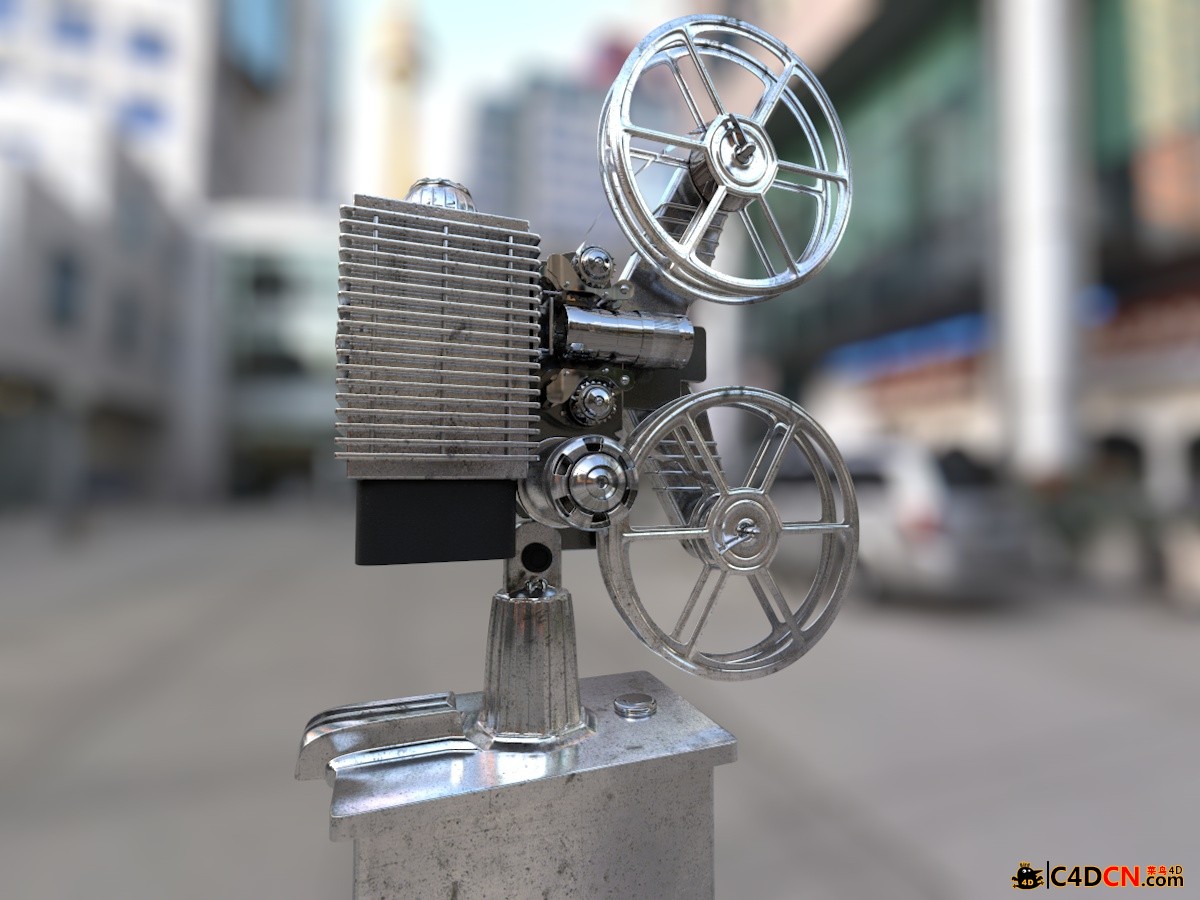 复古电影放映机胶片机模型Retro movie projector film machine model