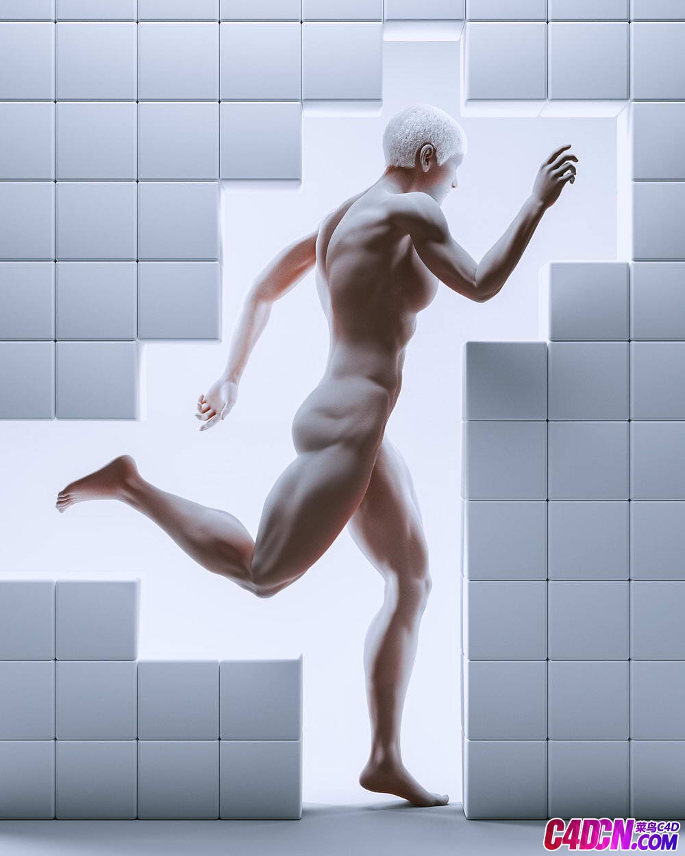 Octane渲染器跳动的男人C4D模型