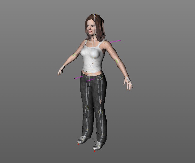 国外女性C4D模型（带绑定） Woman05 c03