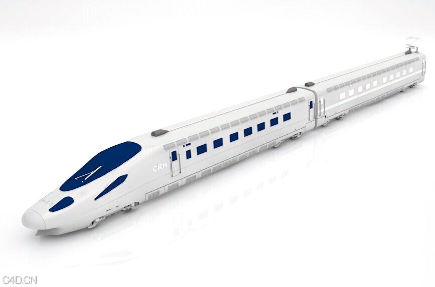 和谐号动车C4D模型 Harmony EMU 3D model