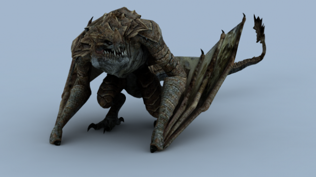 3D Model - Big dragon + 40 animations