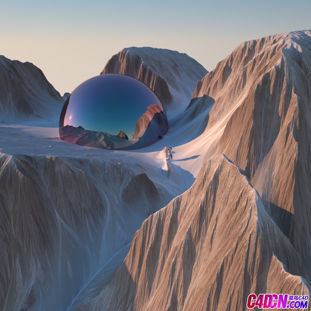 C4D科幻场景（山脉） Octane的经典模型