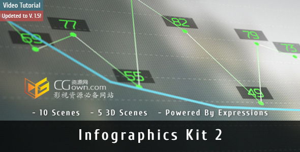 AE模板 商业信息图表数据表格统计图表动画展示视频 免费下载