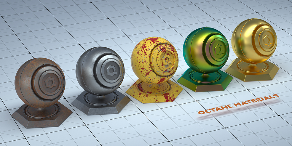22个C4D Octane渲染器材质合集 Octane Materials