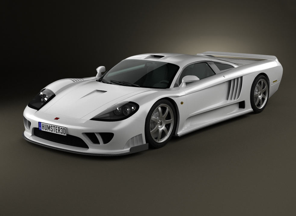 萨林S7跑车C4D模型 Saleen S7 Twin Turbo 2009 3D Model