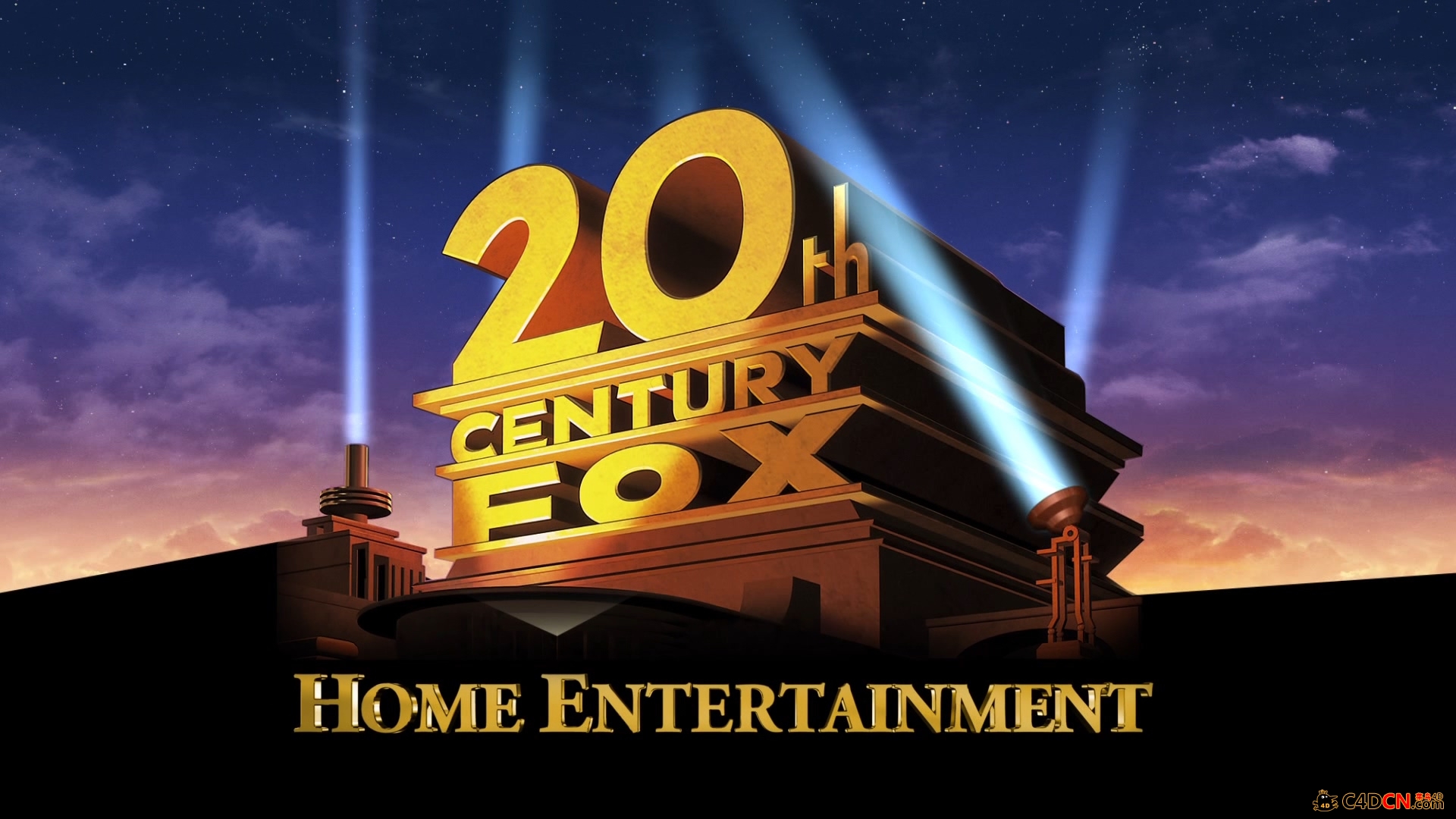 20世纪福克斯公司经典电影片头动画AE模板 20th Century Fox Intr