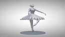 芭蕾舞女孩/跳舞女孩雕塑C4D模型 Ballet girl sculpture 3D model-缩略图