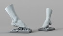 跳舞者的脚部特写雕塑 芭蕾舞鞋雕塑C4D模型 Ballet Foot Close-up  跳舞者的脚部...-缩略图