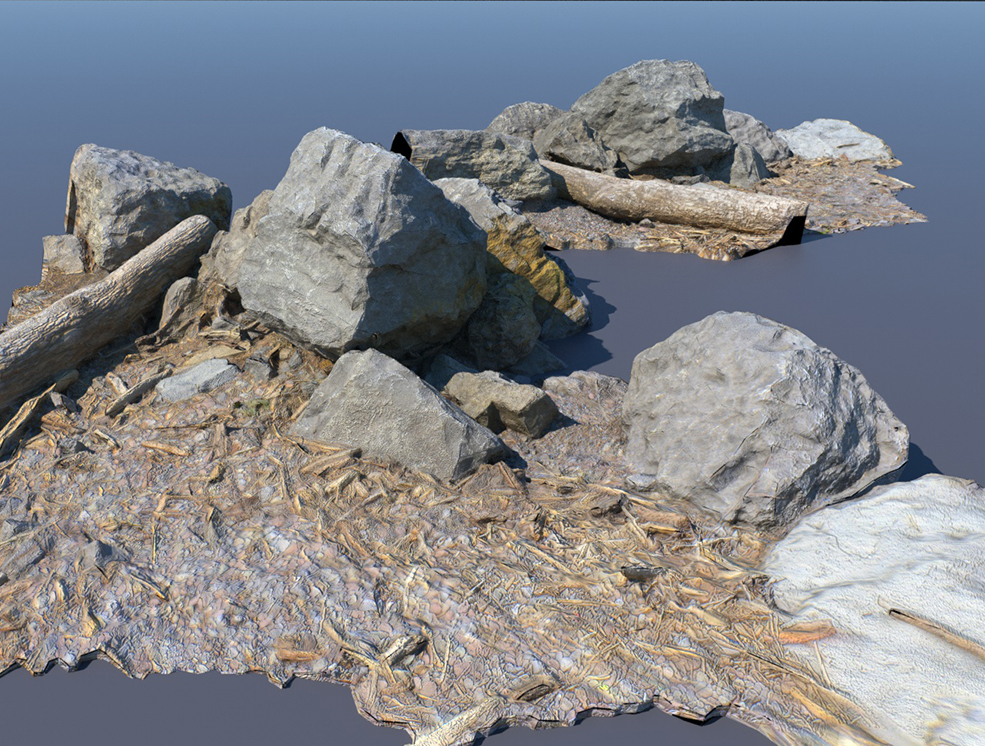  C4D Octane Renderer石头模型 Bigl lake rocks