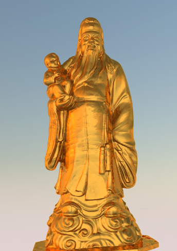 福星神像雕塑3D模型