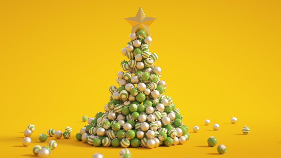 C4D小球汇聚圣诞树案例教程 含工程文件Cinema 4D Christmas Tree Tutorial