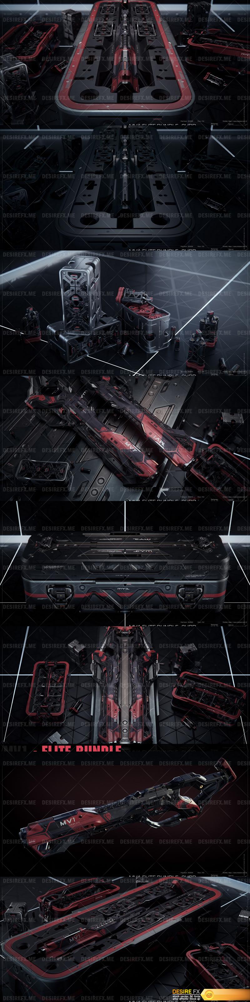 MV1 Elite – Sci-Fi Rifle 3D Model Bundle