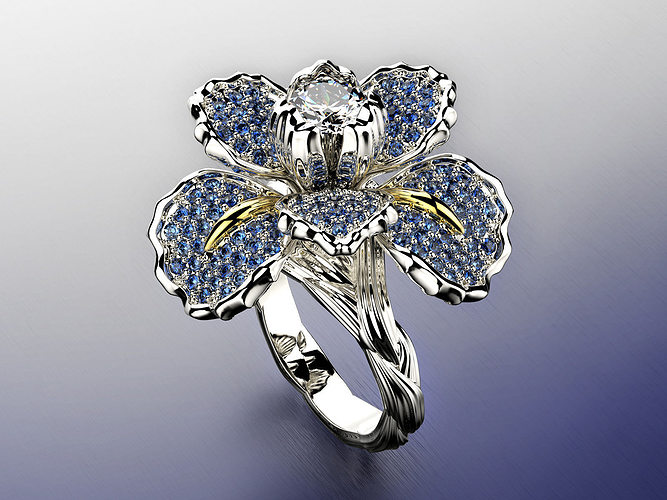 Cgtrader - Iris fashion ring 0004 3D print model