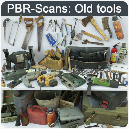 Cgtrader - Collection old tools PBR 3D model