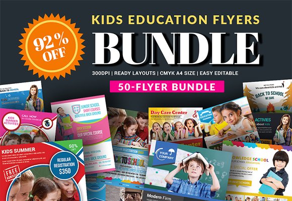 50-School Flyers Bundle