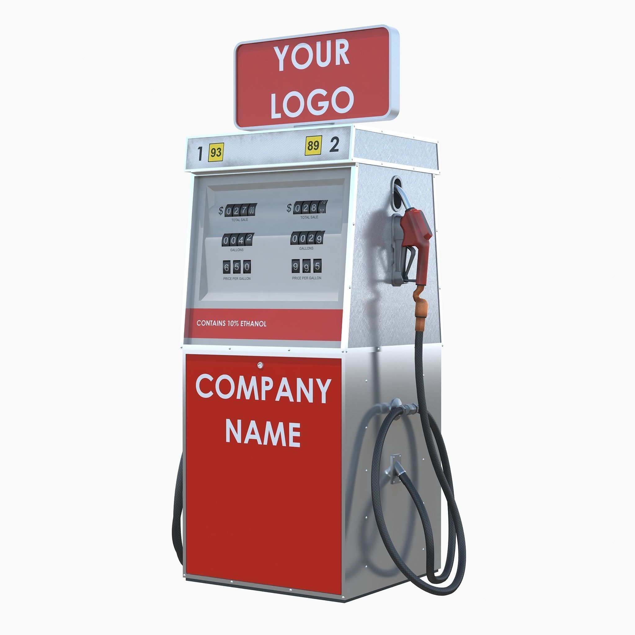 Cgtrader - Tunable fuel dispenser 3D model