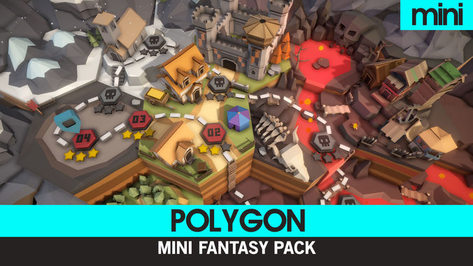 Cgtrader - POLYGON MINI - Fantasy Pack Low-poly 3D model