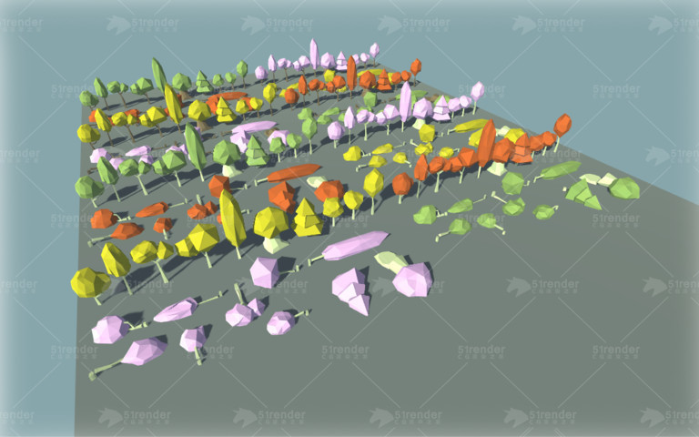 Low Poly Trees (160 prefabs)