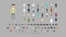 AE模板-扁平化有趣卡通MG动画二维人物角色讲解动画-缩略图