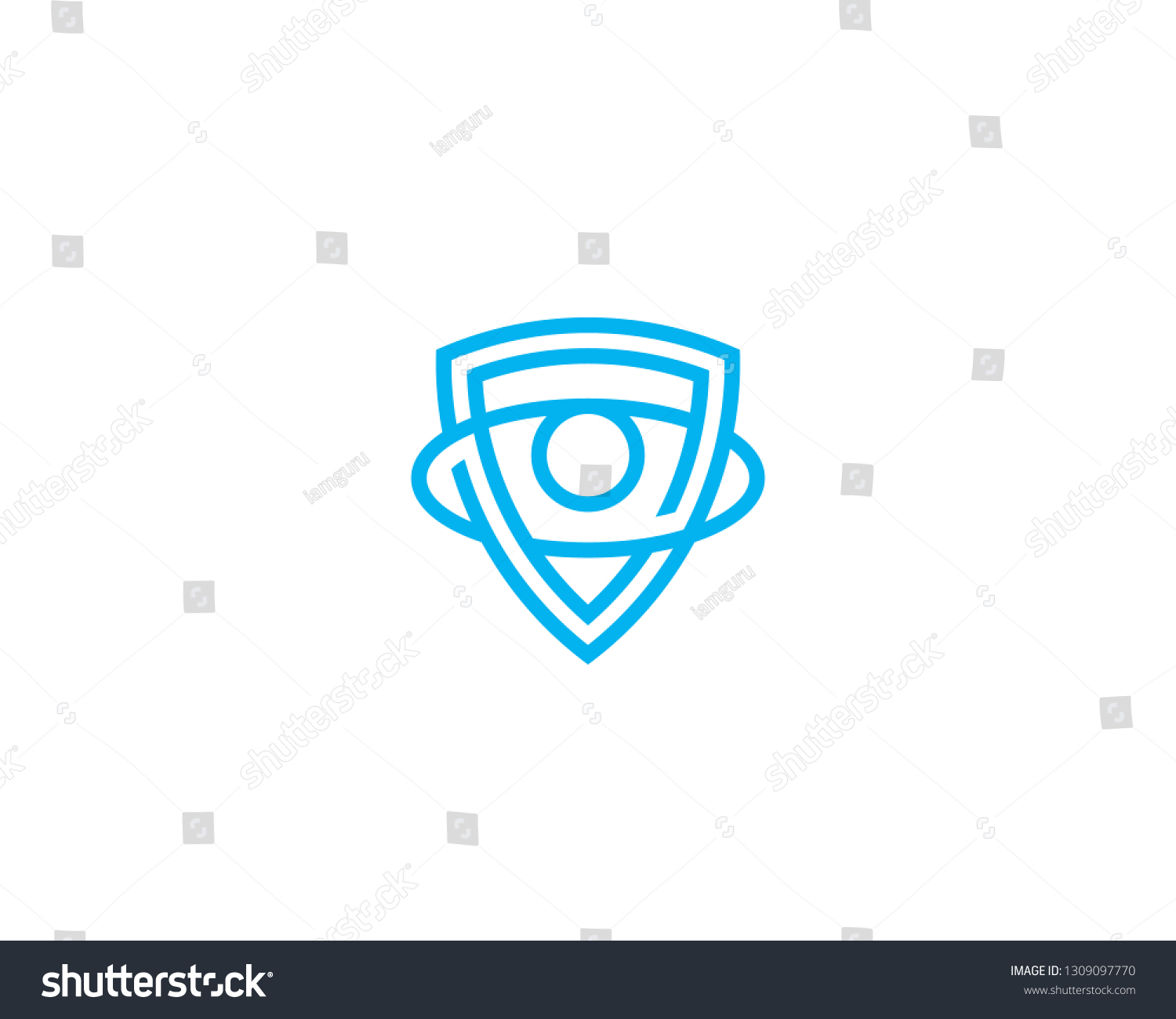 缺 Shield eye logo design 盾牌logo