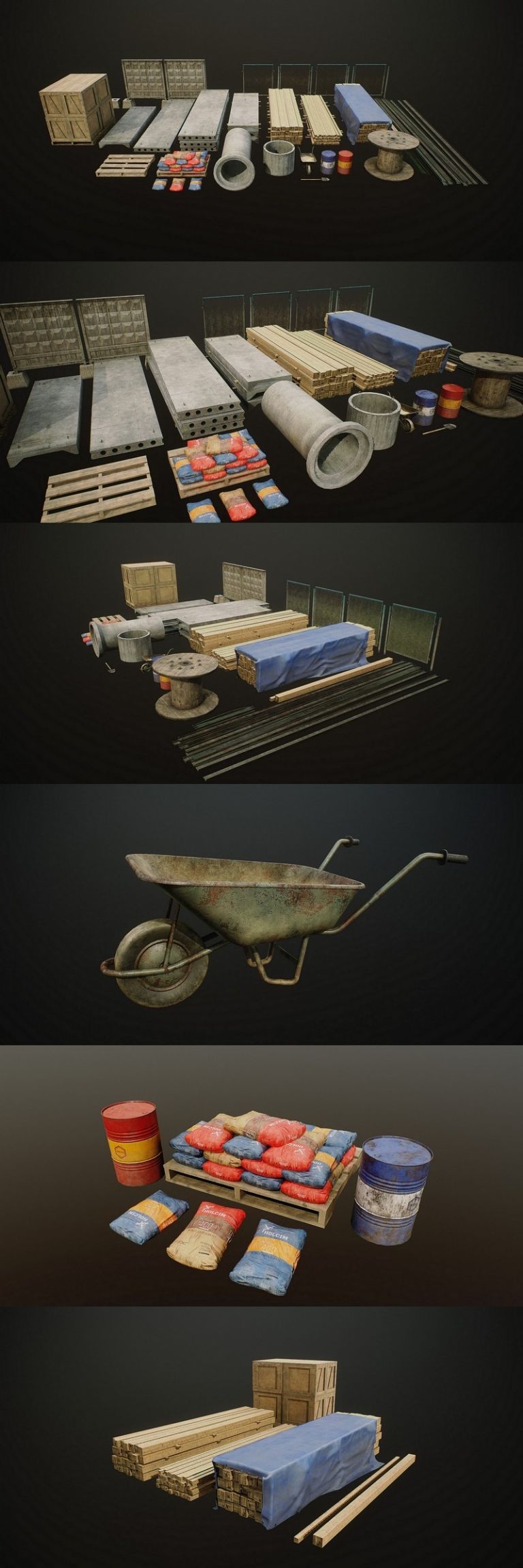 Construction Site Props Pack – 3D Model
