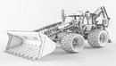 Lego Technic Backhoe Loader 3d model-缩略图