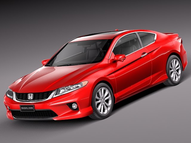Honda Accord Coupe 2013 3d Model