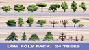 Cgtrader - 24 Trees Pack Low-poly 3D model-缩略图