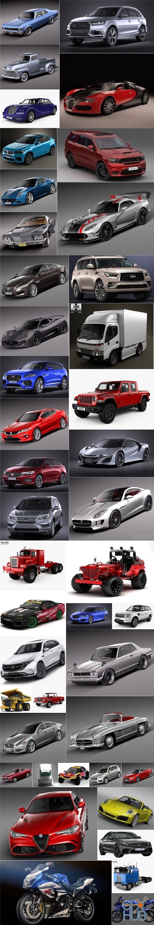 Car 3D Model Bundle Mar 2019
