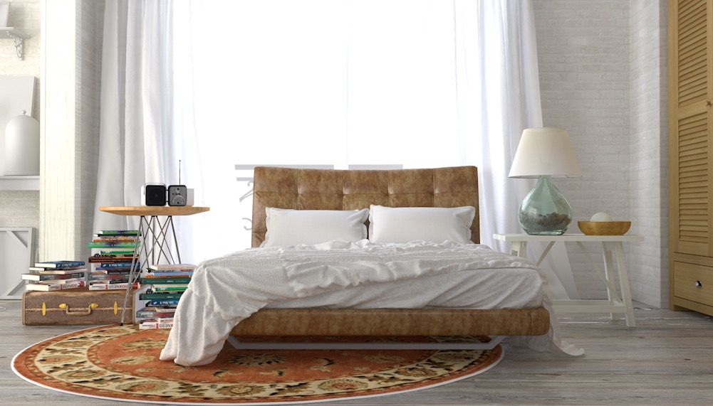 C4D室内渲染模型：卧室 Indoor rendering bedroom
