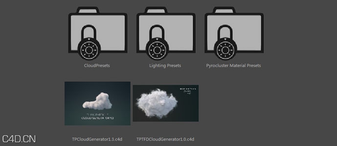 C4D云朵预设 Think particle – cloud generator 1.3