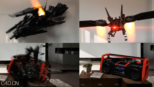 C4D变形动画 Transformers Laser Beak