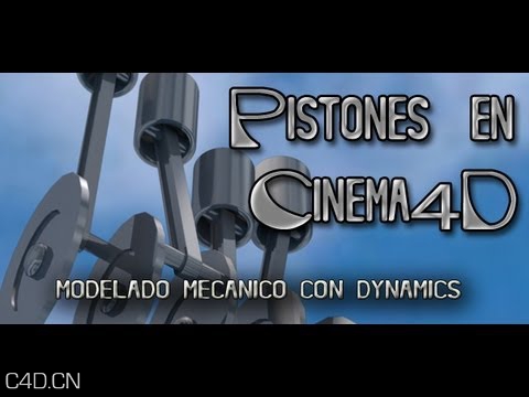 C4D机械活塞动画教程 PISTONES MECANICOS CINEMA 4D