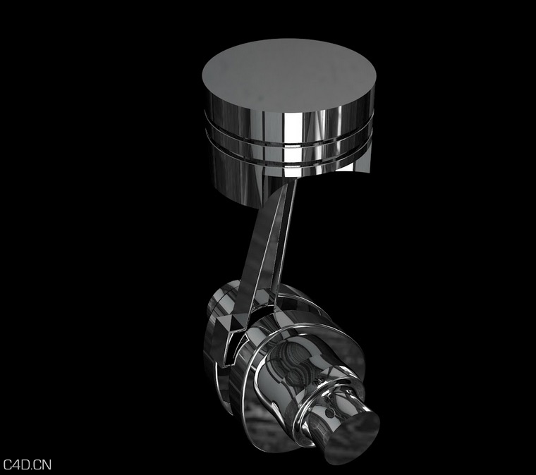 C4D活塞建模和动画视频教程 Modeling and Animating a Piston