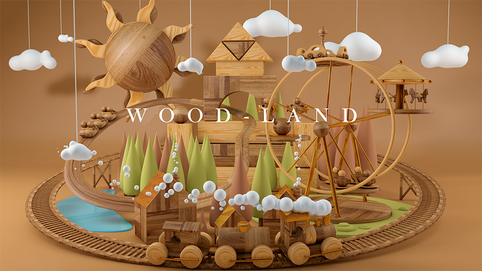 C4D游乐园场景工程文件 C4D Project