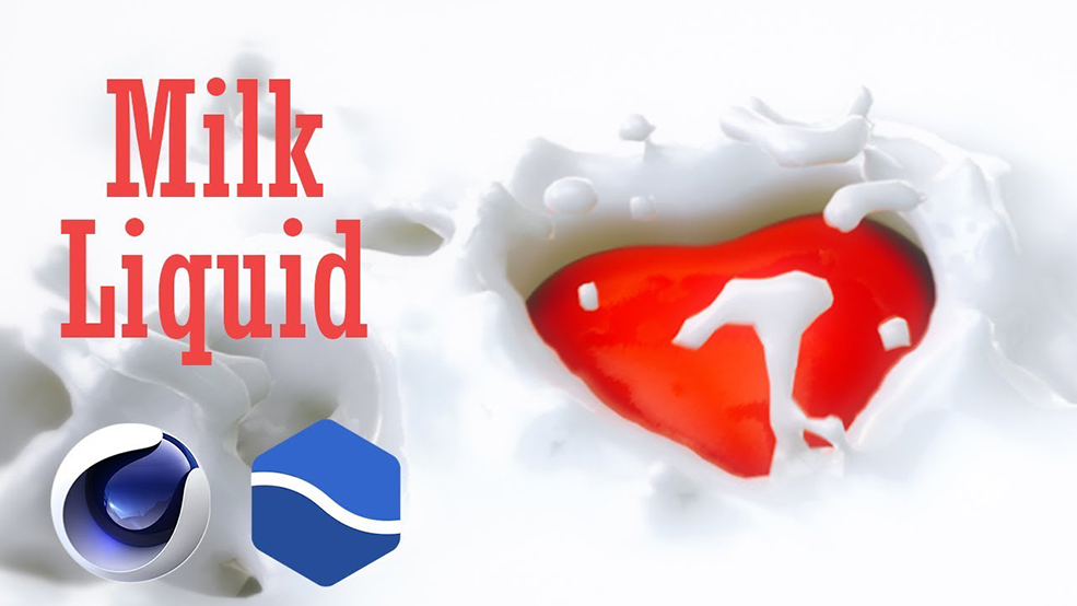 C4D与Realflow制作水果牛奶动画教程 Milk Cinema 4D Realflow