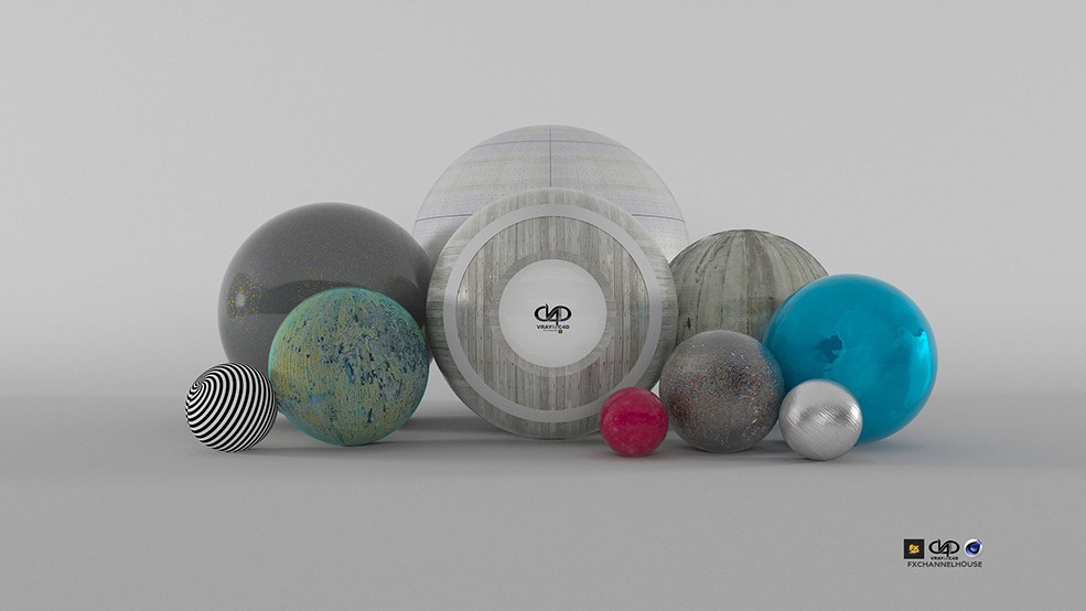 15种C4D VRAY建筑材质预设 vraystudios material box FXCHANNELHOUSE