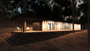 室外建筑模型：夜晚的林间小屋C4D模型需要vray渲染器。-缩略图