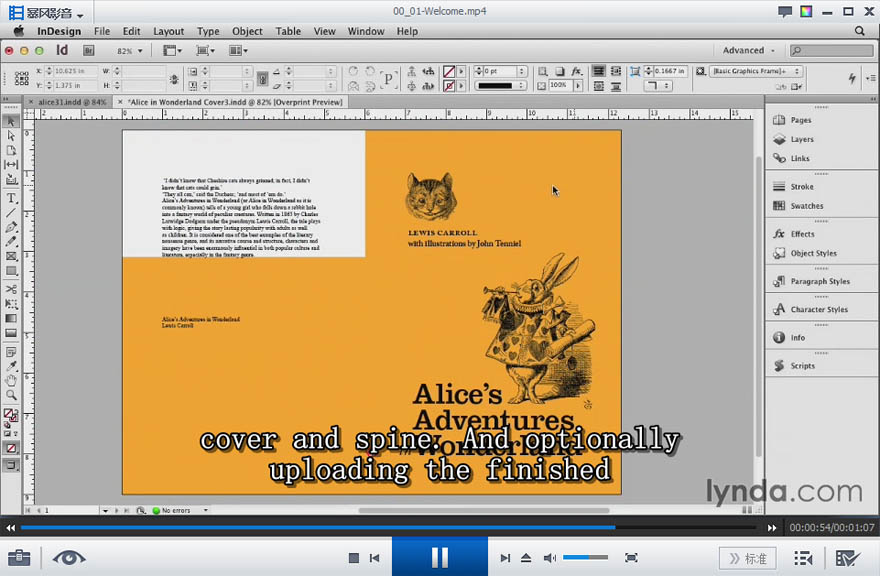 Lynda - indesign设计一本书教程